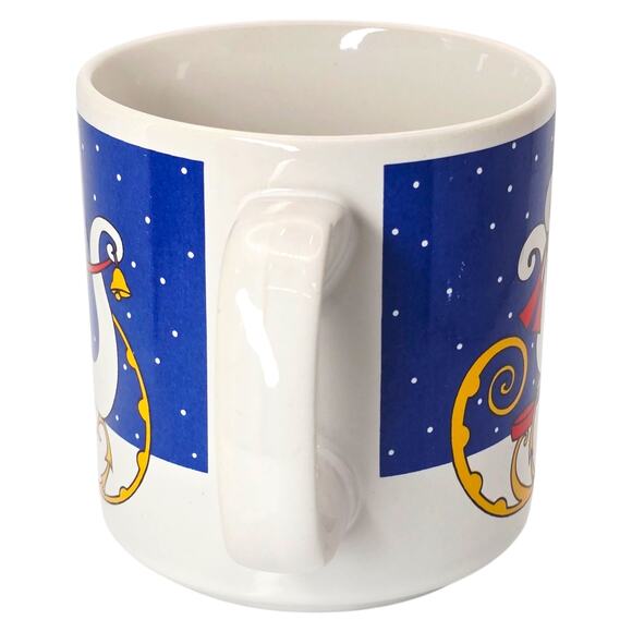 Vintage 1980's Grant Howard Christmas Mug Mouse Santa Sleigh Gifts Bell Snow - Picture 4 of 8